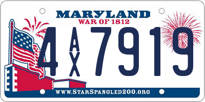 MD license plate 4AX7919