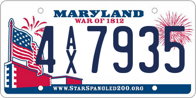 MD license plate 4AX7935