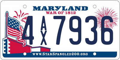 MD license plate 4AX7936