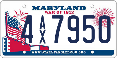MD license plate 4AX7950