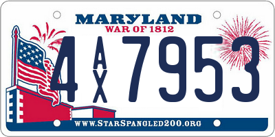 MD license plate 4AX7953