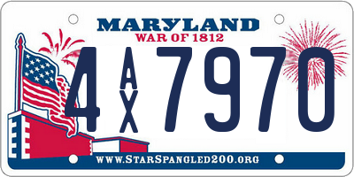 MD license plate 4AX7970
