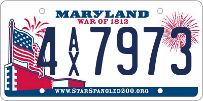 MD license plate 4AX7973
