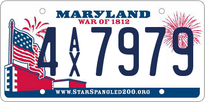 MD license plate 4AX7979