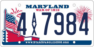 MD license plate 4AX7984