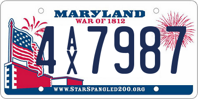 MD license plate 4AX7987