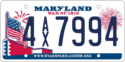 MD license plate 4AX7994