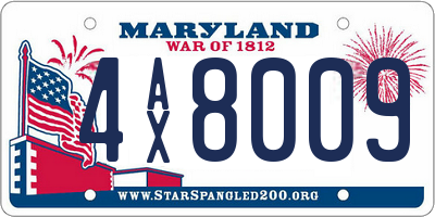MD license plate 4AX8009