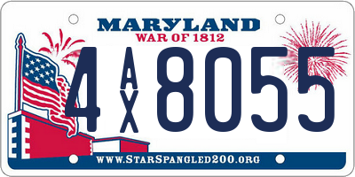 MD license plate 4AX8055