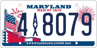 MD license plate 4AX8079
