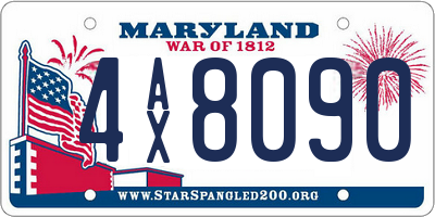 MD license plate 4AX8090