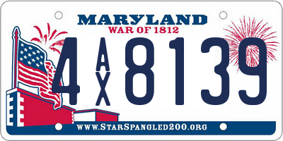 MD license plate 4AX8139