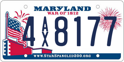 MD license plate 4AX8177