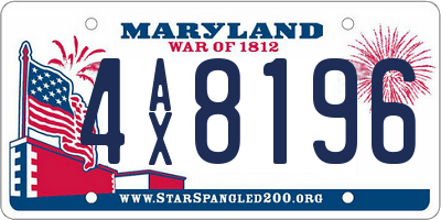 MD license plate 4AX8196