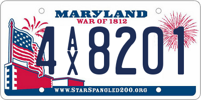 MD license plate 4AX8201