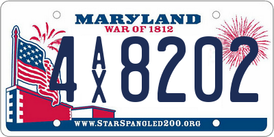 MD license plate 4AX8202