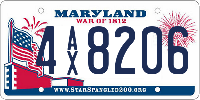 MD license plate 4AX8206