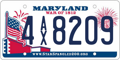 MD license plate 4AX8209