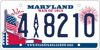 MD license plate 4AX8210