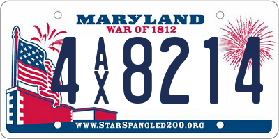 MD license plate 4AX8214