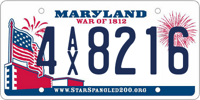 MD license plate 4AX8216