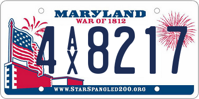 MD license plate 4AX8217