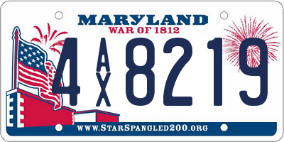 MD license plate 4AX8219