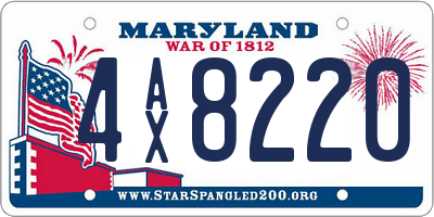 MD license plate 4AX8220