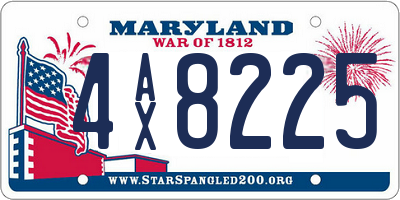 MD license plate 4AX8225