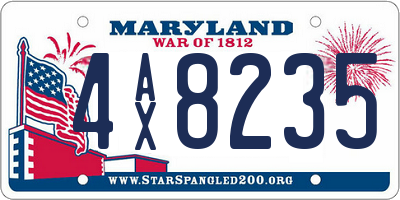 MD license plate 4AX8235