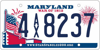 MD license plate 4AX8237