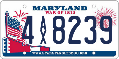 MD license plate 4AX8239
