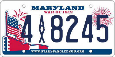 MD license plate 4AX8245