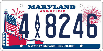 MD license plate 4AX8246
