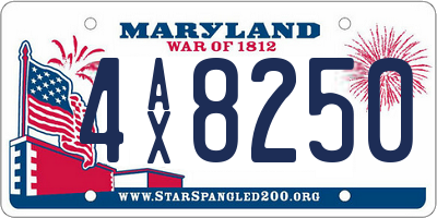 MD license plate 4AX8250