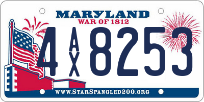 MD license plate 4AX8253