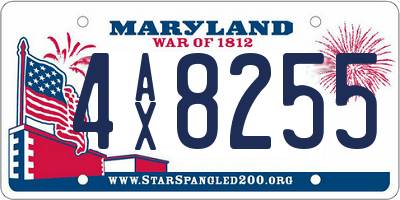 MD license plate 4AX8255
