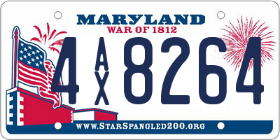 MD license plate 4AX8264