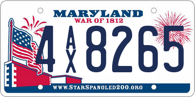 MD license plate 4AX8265
