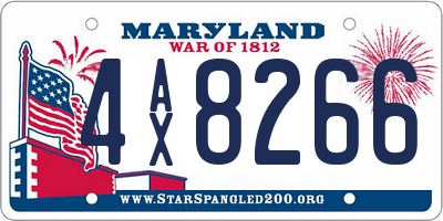 MD license plate 4AX8266