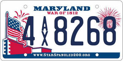 MD license plate 4AX8268