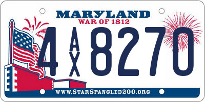 MD license plate 4AX8270