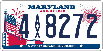 MD license plate 4AX8272