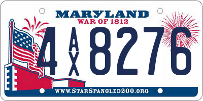 MD license plate 4AX8276