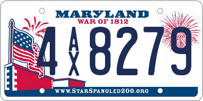 MD license plate 4AX8279