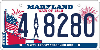 MD license plate 4AX8280