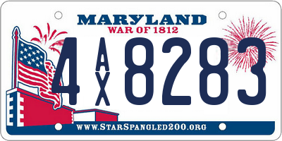 MD license plate 4AX8283