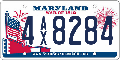 MD license plate 4AX8284