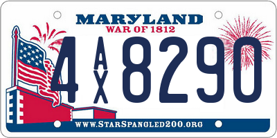 MD license plate 4AX8290