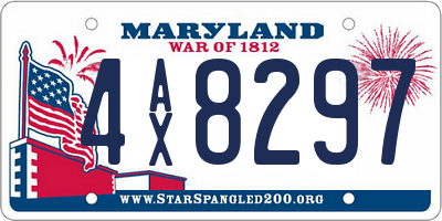 MD license plate 4AX8297